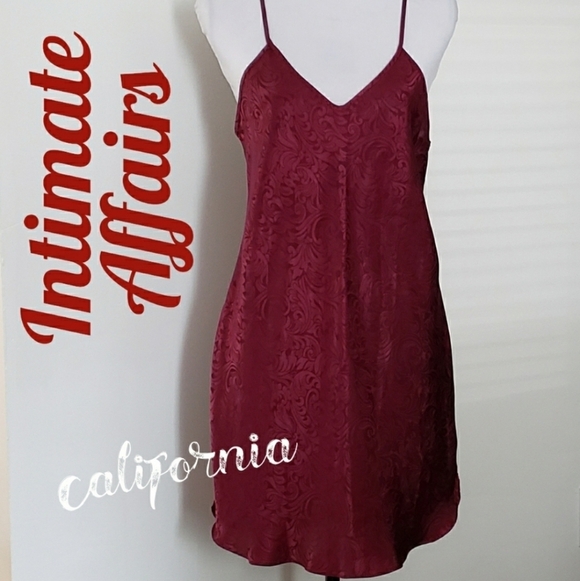 Vintage Intimate Affairs Cali Satin Damask Lingerie Sleep Loungewear Luxury Sexy - Picture 7 of 9